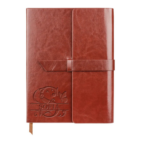 Monogram - motýľ  - zápisník z eko kože s gravírovaním - personalizovaný produkt