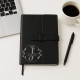 Monogram - listy - zápisník z eko kože s gravírovaním - personalizovaný produkt