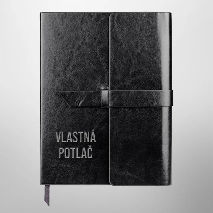 Zápisník z eko kože s gravírovaním - produkt s vlastnou potlačou