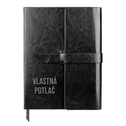 Zápisník z eko kože s gravírovaním - produkt s vlastnou potlačou
