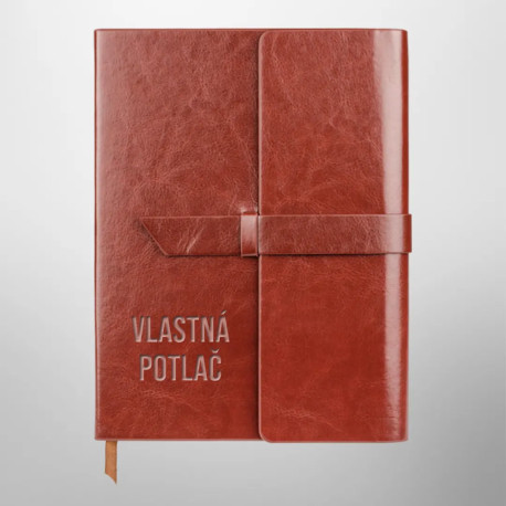 Zápisník z eko kože s gravírovaním - produkt s vlastnou potlačou