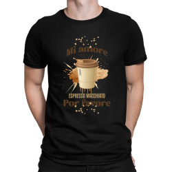 Mi amore espresso macchiato por favore - pánske tričko s potlačou