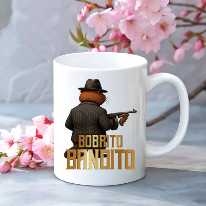 Bobrito Bandito - keramický hrnček s potlačou