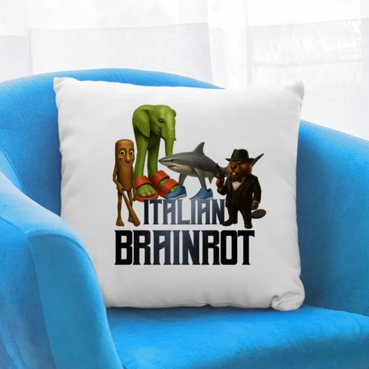 Italian Brainrot - vankúš s potlačou