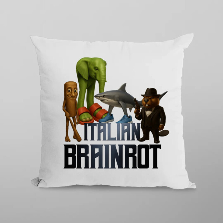 Italian Brainrot - vankúš s potlačou