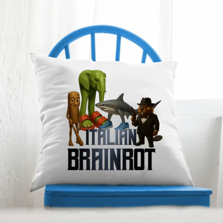 Italian Brainrot - vankúš s potlačou