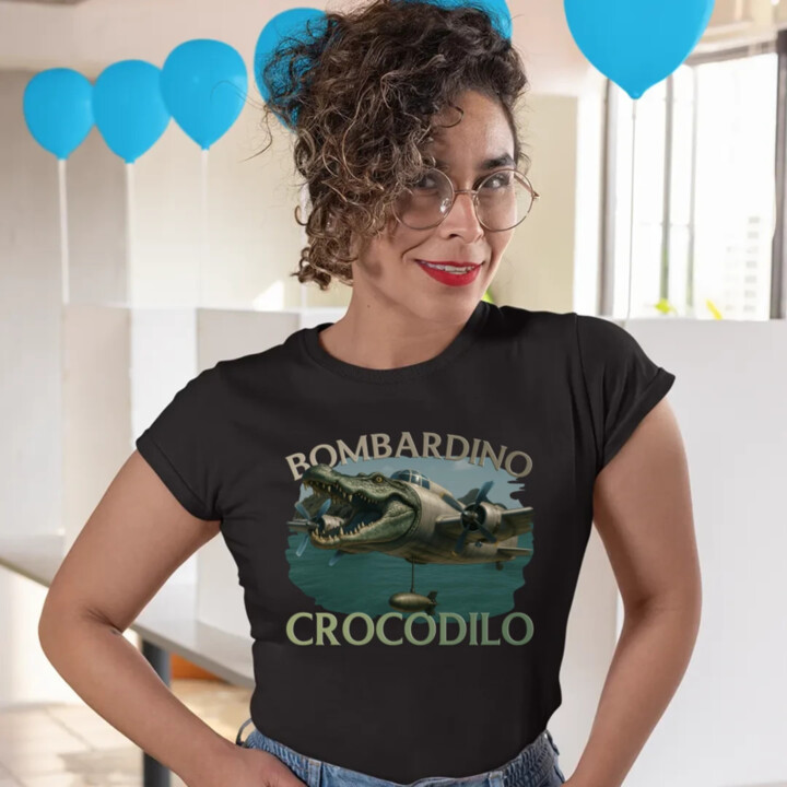 Bombardino Crocodilo - dámske tričko s potlačou