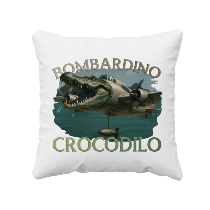 Bombardino Crocodilo - vankúš s potlačou