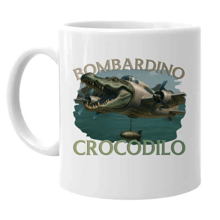 Bombardino Crocodilo - keramický hrnček s potlačou