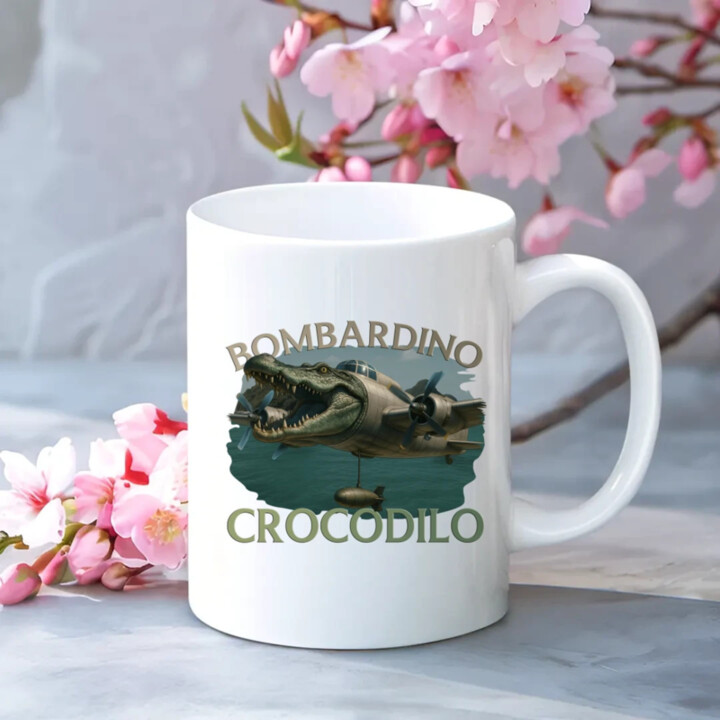 Bombardino Crocodilo - keramický hrnček s potlačou