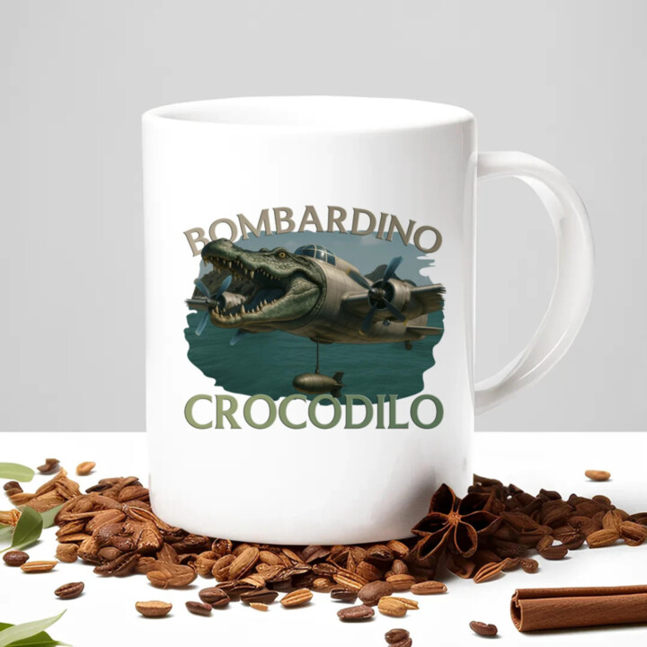 Bombardino Crocodilo - keramický hrnček s potlačou