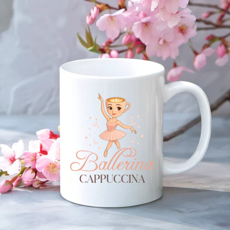 Ballerina Cappuccina Italian Brainrot - keramický hrnček s potlačou