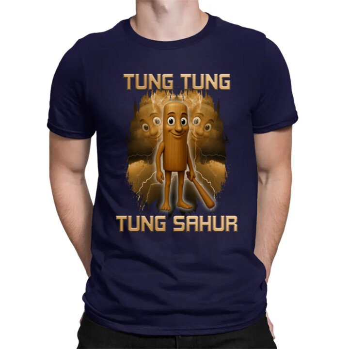 Tung Tung Tung Sahur - Italian Brainrot - pánske tričko s potlačou