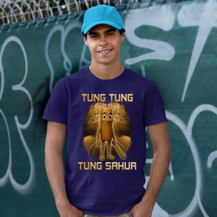 Tung Tung Tung Sahur - Italian Brainrot - pánske tričko s potlačou