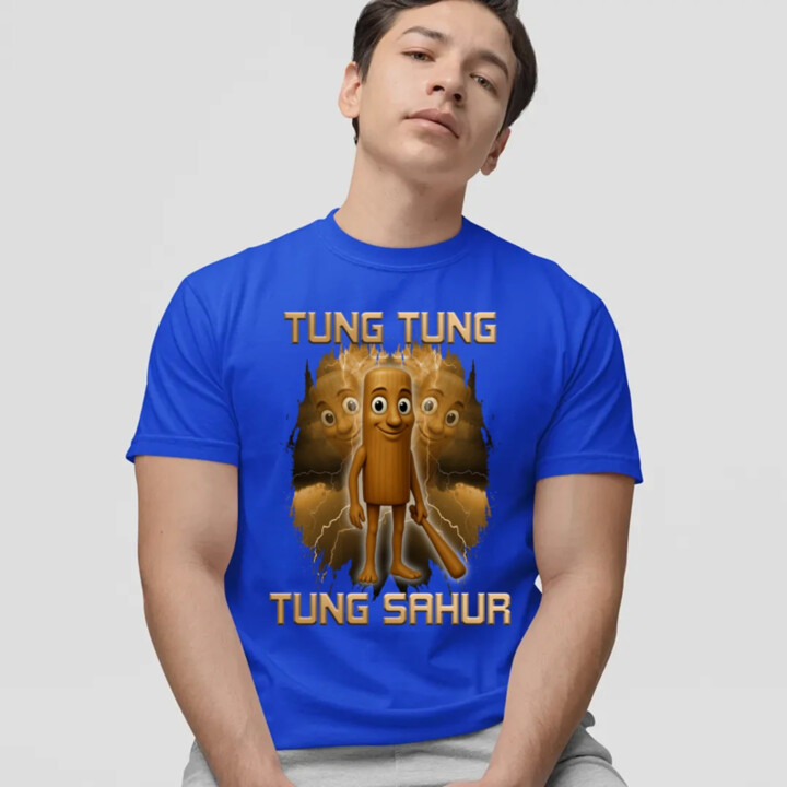 Tung Tung Tung Sahur - Italian Brainrot - pánske tričko s potlačou