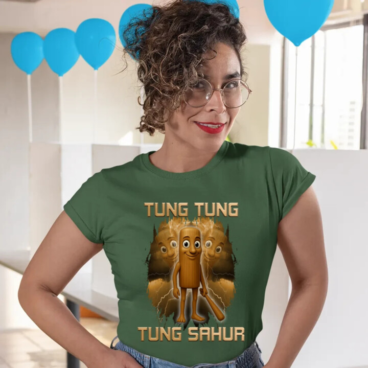 Tung Tung Tung Sahur - Italian Brainrot - dámske tričko s potlačou