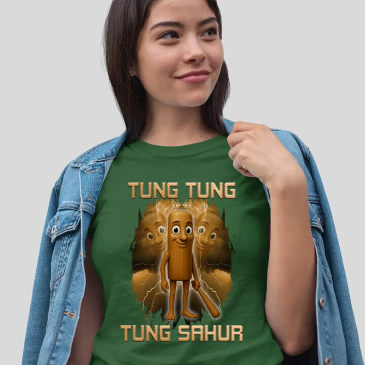 Tung Tung Tung Sahur - Italian Brainrot - dámske tričko s potlačou