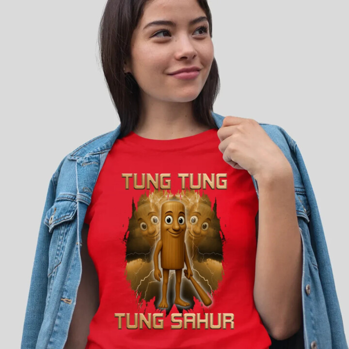 Tung Tung Tung Sahur - Italian Brainrot - dámske tričko s potlačou