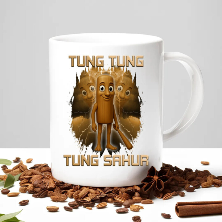 Tung Tung Tung Sahur - Italian Brainrot - keramický hrnček s potlačou