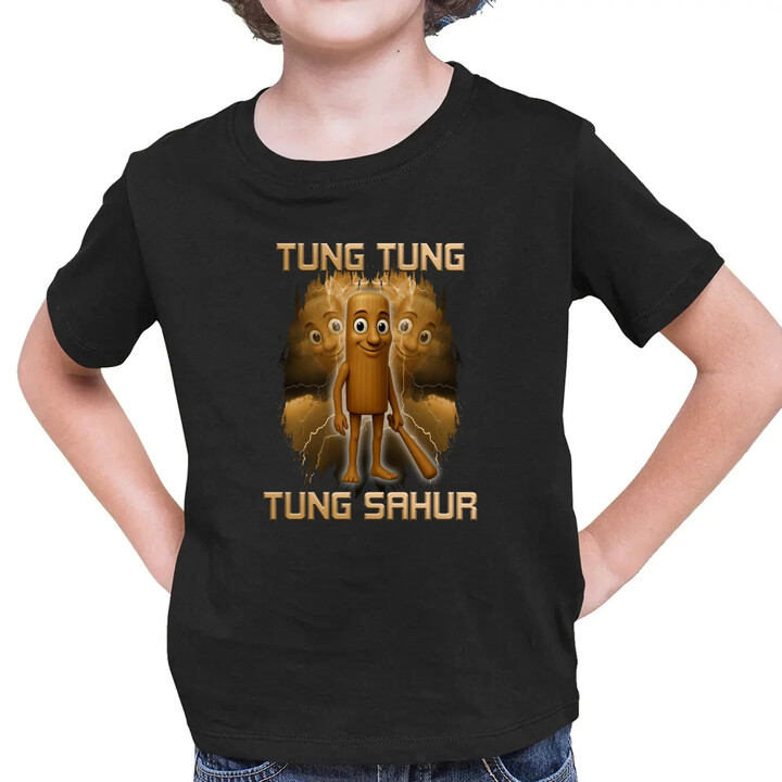 Tung Tung Tung Sahur - Italian Brainrot - detské tričko s potlačou