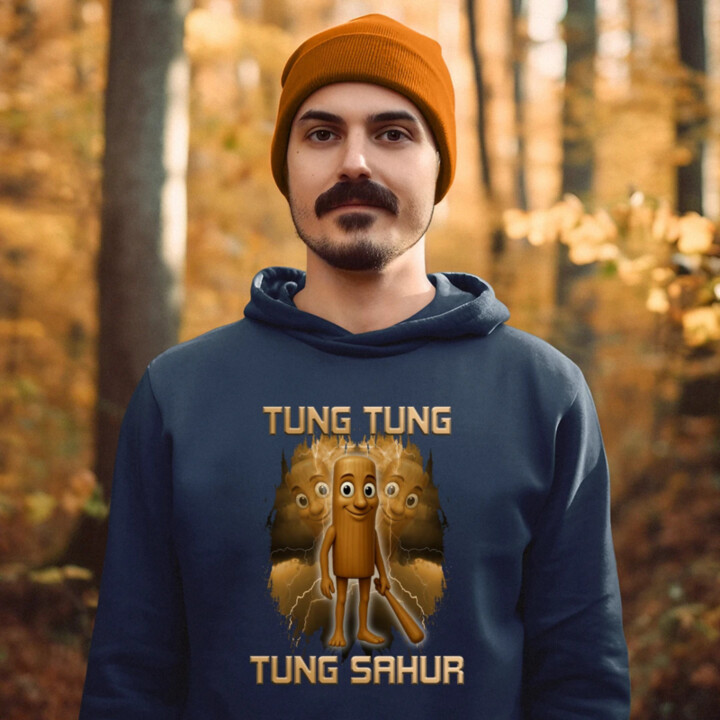 Tung Tung Tung Sahur - Italian Brainrot  - pánska mikina s potlačou