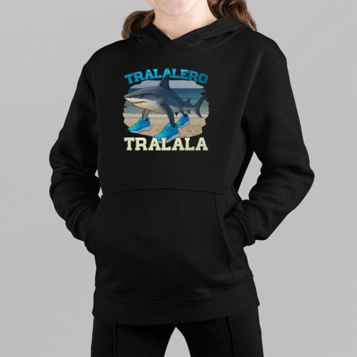 Tralalero Tralala - Italian Brainrot - detská mikina s kapucňou