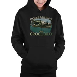 Bombardino Crocodilo - Italian Brainrot - detská mikina s kapucňou