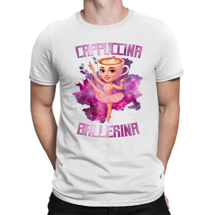 Ballerina Cappuccina - Italian Brainrot - pánske tričko s potlačou