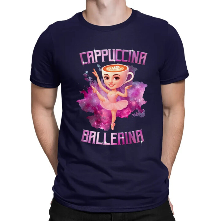 Ballerina Cappuccina - Italian Brainrot - pánske tričko s potlačou