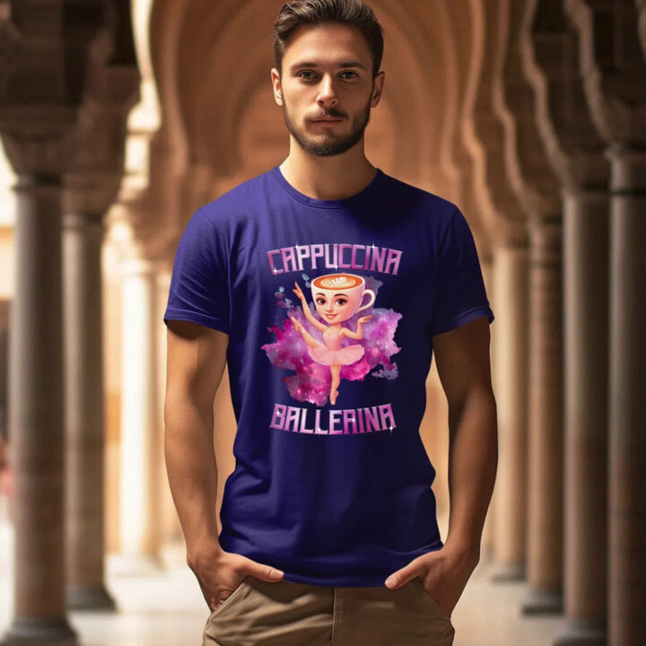 Ballerina Cappuccina - Italian Brainrot - pánske tričko s potlačou