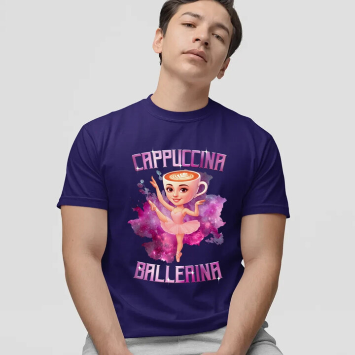 Ballerina Cappuccina - Italian Brainrot - pánske tričko s potlačou