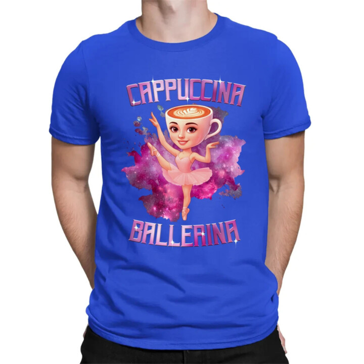 Ballerina Cappuccina - Italian Brainrot - pánske tričko s potlačou