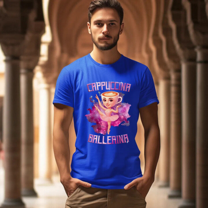 Ballerina Cappuccina - Italian Brainrot - pánske tričko s potlačou
