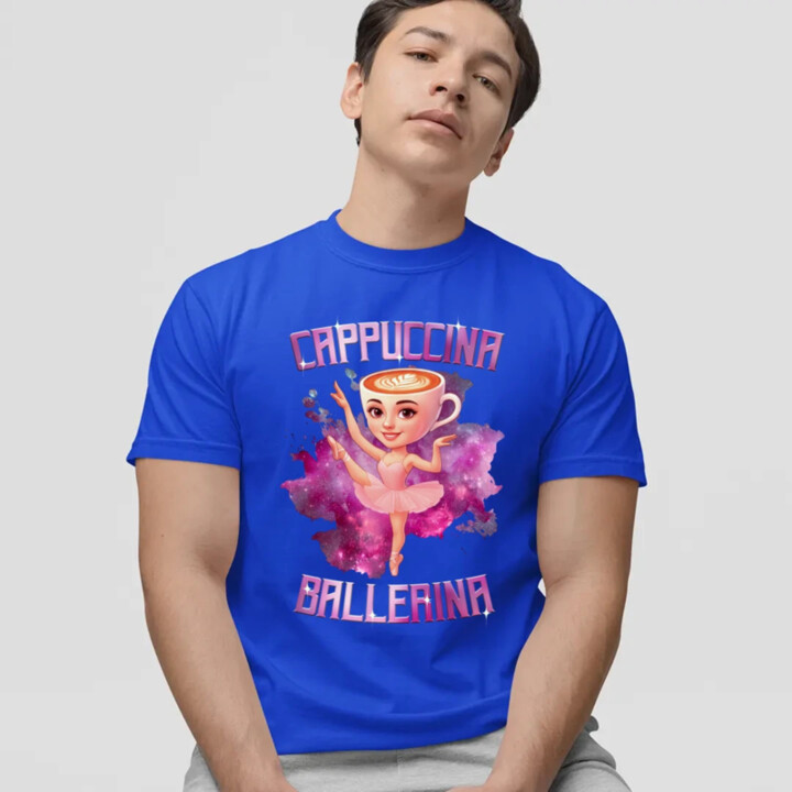 Ballerina Cappuccina - Italian Brainrot - pánske tričko s potlačou