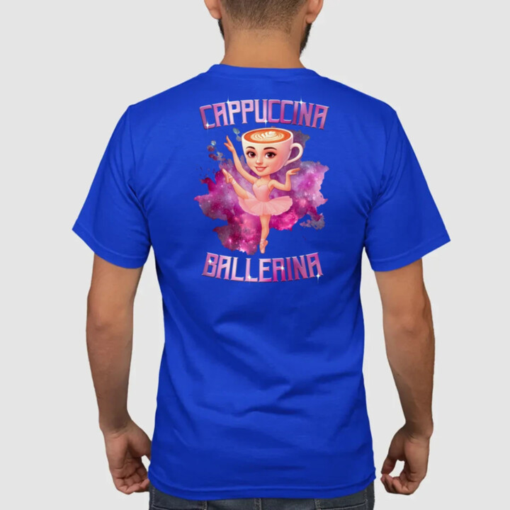 Ballerina Cappuccina - Italian Brainrot - pánske tričko s potlačou