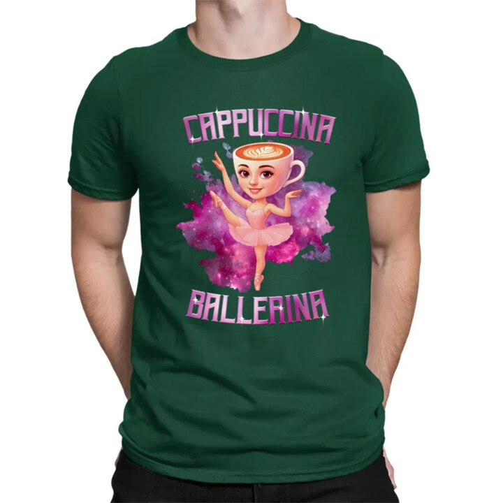 Ballerina Cappuccina - Italian Brainrot - pánske tričko s potlačou