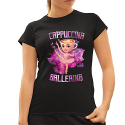 Ballerina Cappuccina - Italian Brainrot - dámske tričko s potlačou