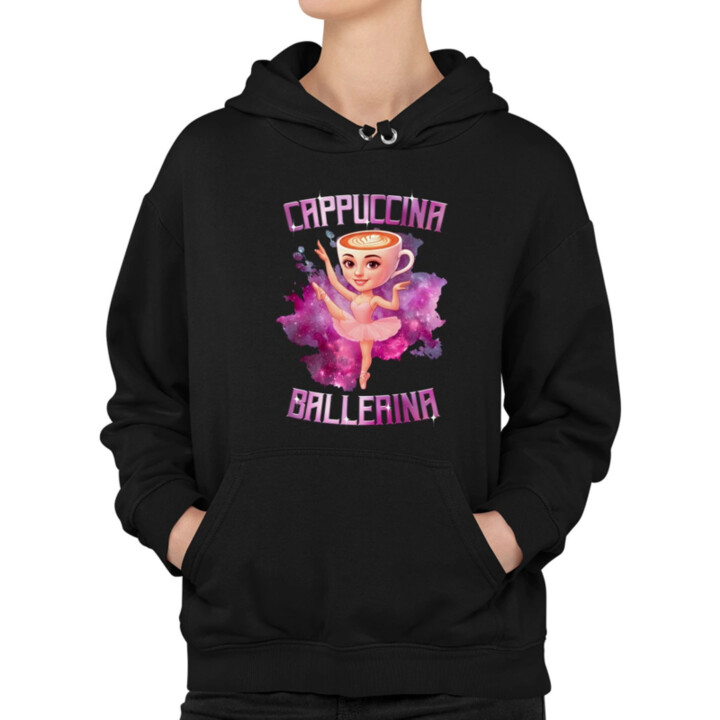 Ballerina Cappuccina - Italian Brainrot  - dámska mikina s potlačou
