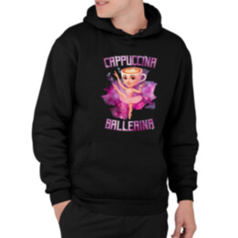 Ballerina Cappuccina - Italian Brainrot  - pánska mikina s potlačou