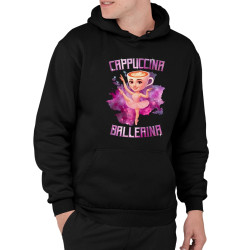 Ballerina Cappuccina - Italian Brainrot  - pánska mikina s potlačou