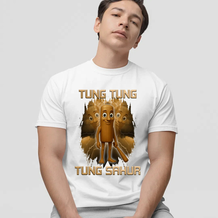 Tung Tung Tung Sahur - Italian Brainrot - pánske tričko s potlačou
