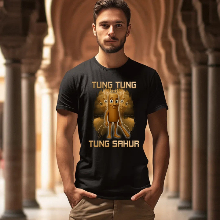 Tung Tung Tung Sahur - Italian Brainrot - pánske tričko s potlačou