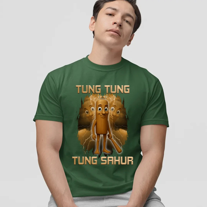 Tung Tung Tung Sahur - Italian Brainrot - pánske tričko s potlačou
