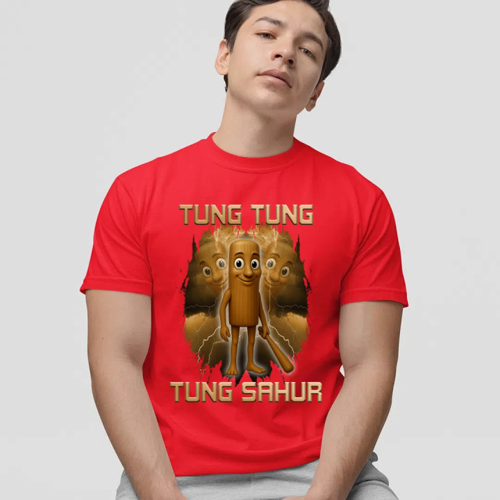 Tung Tung Tung Sahur - Italian Brainrot - pánske tričko s potlačou
