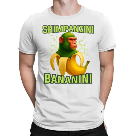 Shimpanzini bananini - Italian Brainrot - pánske tričko s potlačou