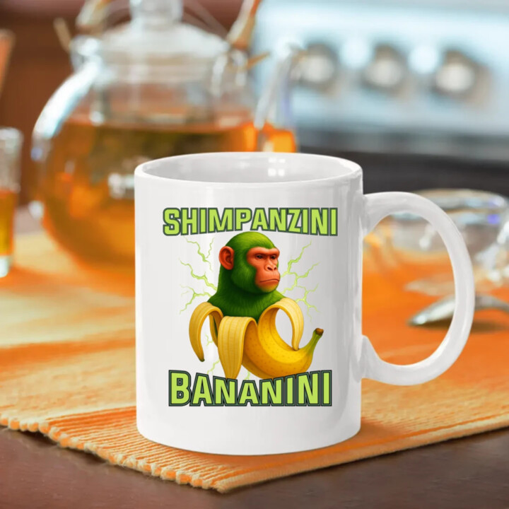 Shimpanzini bananini - Italian Brainrot - keramický hrnček s potlačou