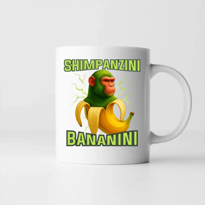 Shimpanzini bananini - Italian Brainrot - keramický hrnček s potlačou