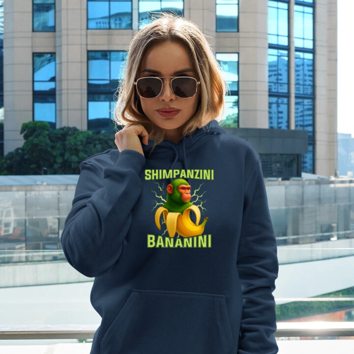 Shimpanzini bananini - Italian Brainrot  - dámska mikina s potlačou