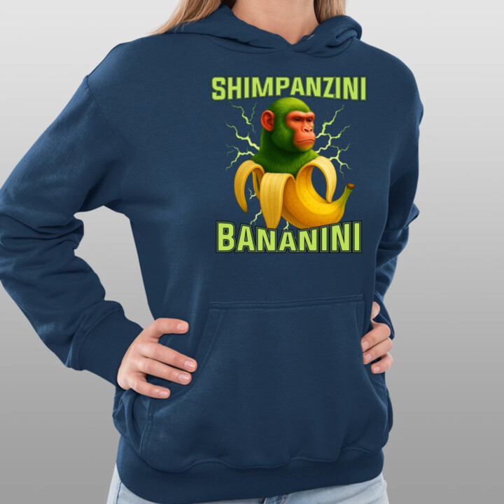 Shimpanzini bananini - Italian Brainrot  - dámska mikina s potlačou