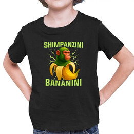 Shimpanzini bananini - Italian Brainrot - detské tričko s potlačou